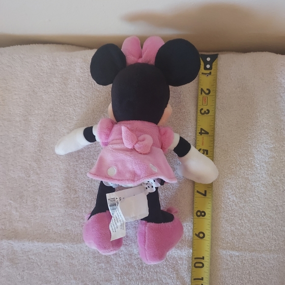 Disney Store Minnie Mouse Plush Pink Polka Dots 9" Stuffed Animal Nwot Adorable - Picture 4 of 7